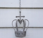 Preview: Teelicht Krone grau zum Aufhängen, 15 x 10cm